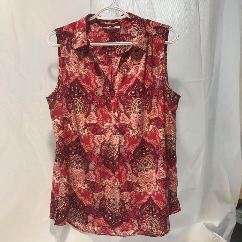 Dana Buchman Sleeveless Hi-Lo Blouse, Size L